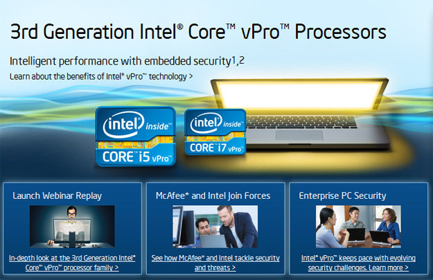 Intel представляет Intel Core 3-го поколения с технологией vPro