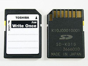 Toshiba создала карты памяти с однократной записью данных