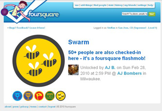 Возможность получить Swarm-бэдж на Bloqosfer 2011